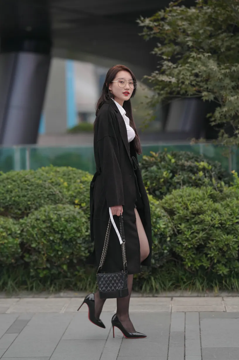 [Mzsock] NO.160 Long legs in black stockings street photography#[105P]-82